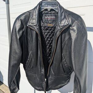 Wilsons Ladies Black Leather Coat